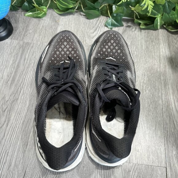 Hoka One One Mens Clifton 9 1127895 BWHT Black Running Shoes Sneakers Sz 12.5 D main image 4
